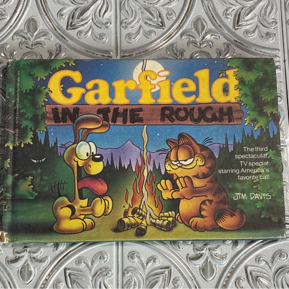 Vintage Garfield in the Rough Hardcover Book 1984 Weekly Reader Jim Davis Comic